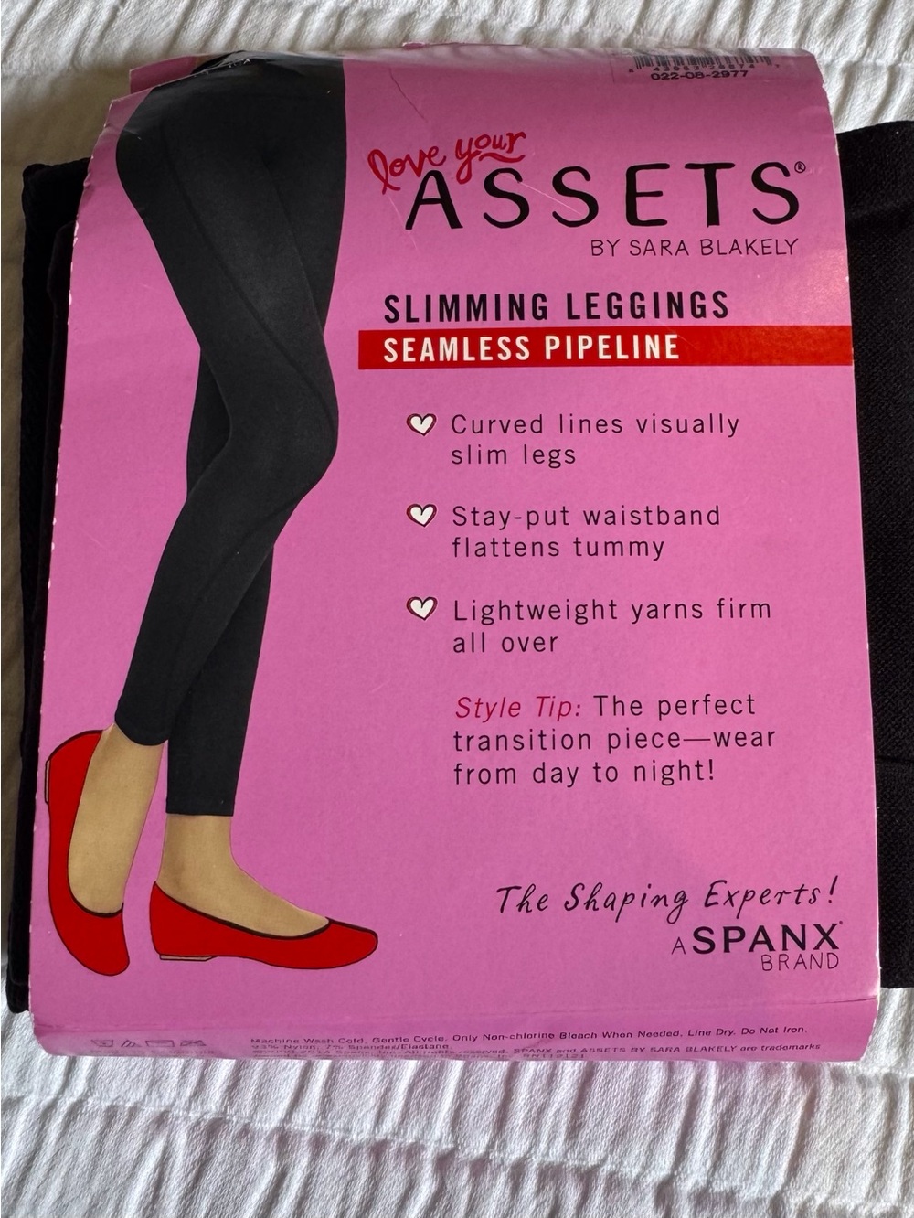 ASSETS by Sara Blakely Slimming Seamless Leggings - Black with Red Accent